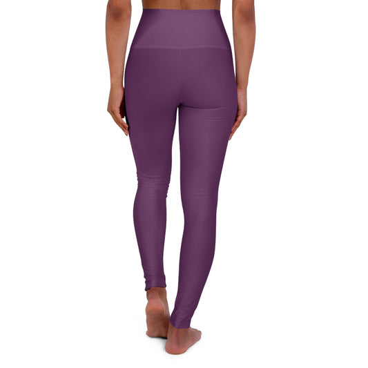 Royal Plum High-Waist Yoga Leggings - Versatile & Luxurious Comfort