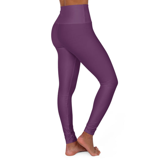 Royal Plum High-Waist Yoga Leggings - Versatile & Luxurious Comfort