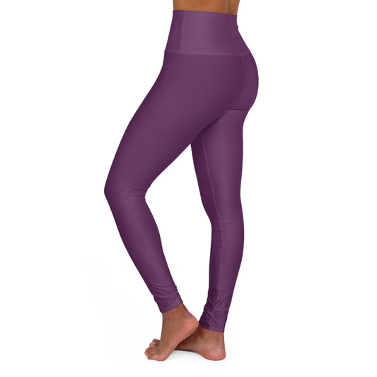Royal Plum High-Waist Yoga Leggings - Versatile & Luxurious Comfort