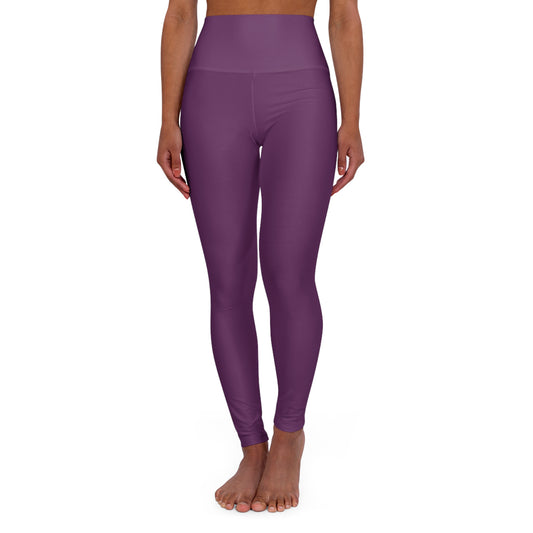 Royal Plum High-Waist Yoga Leggings - Versatile & Luxurious Comfort
