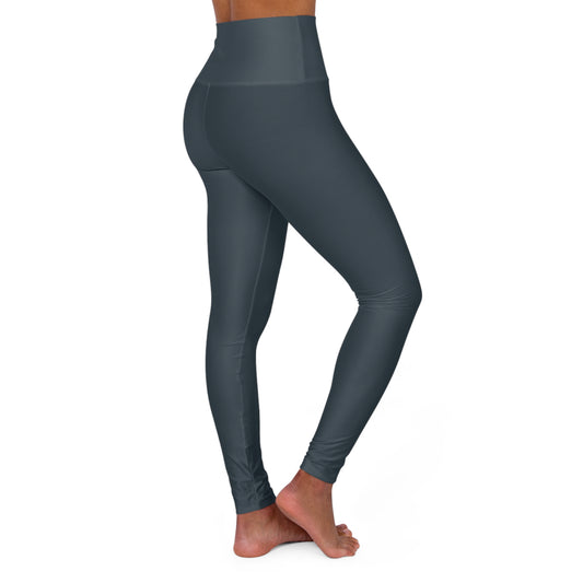 Urban Shadow High-Waist Yoga Leggings - Chic Charcoal Gray