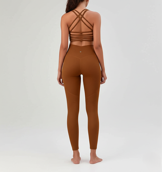 Core Comfort High-Waist Yoga Leggings - Classic Brown