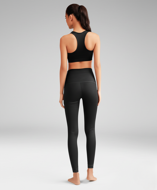 Iconic Black High-Waist Yoga Leggings