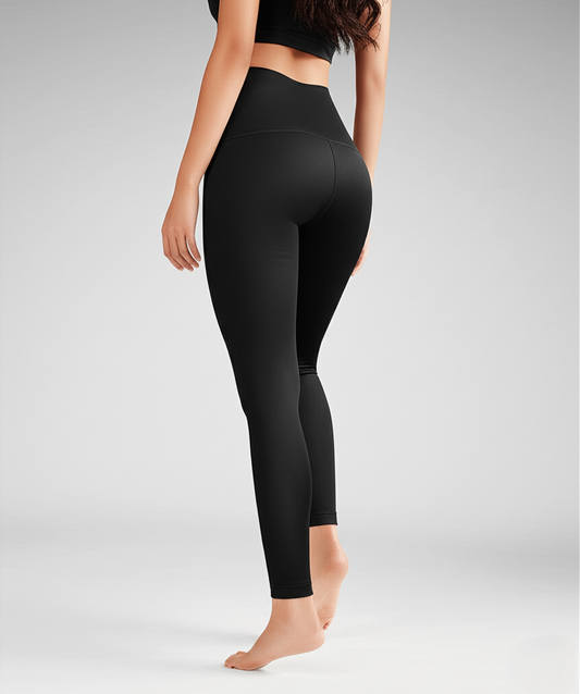 Iconic Black High-Waist Yoga Leggings