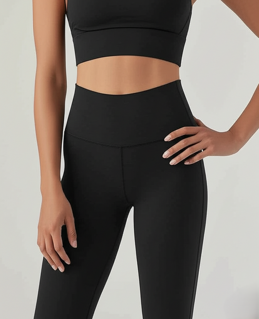 Iconic Black High-Waist Yoga Leggings