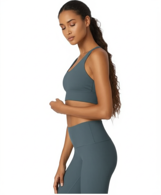 Urban Shadow High-Waist Yoga Leggings - Chic Charcoal Gray