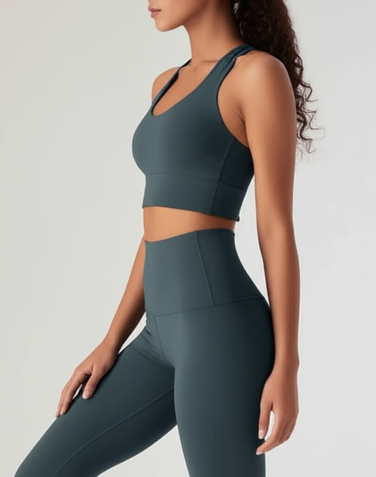 Urban Shadow High-Waist Yoga Leggings - Chic Charcoal Gray